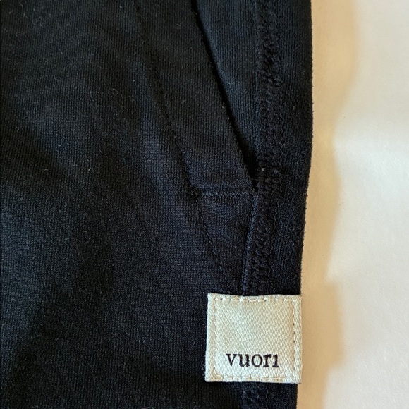 VUORI Women Medium Black Halo Essential Wideleg Track Pants Drawcord Waist - Picture 10 of 14